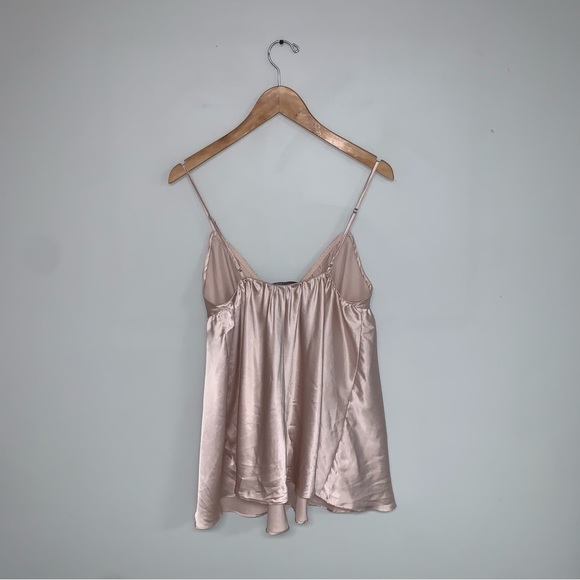 Victoria’s Secret Silky Babydoll Top Size‎ Medium Lingerie Light Pink Black Bow - Picture 6 of 6